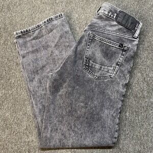 PacSun Baggy Fit Acid Wash Black Denim Jeans Mens 29x30 Wide Leg 90s Style